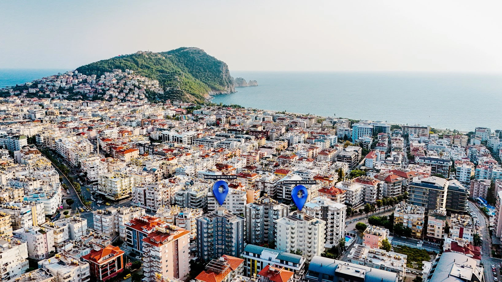 Apartments with open pool in Alanya, Turkey