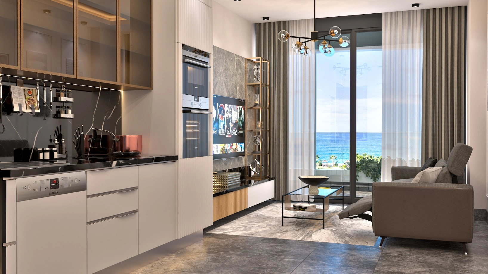 Appartements à plafond élevé à Alanya, Turquie