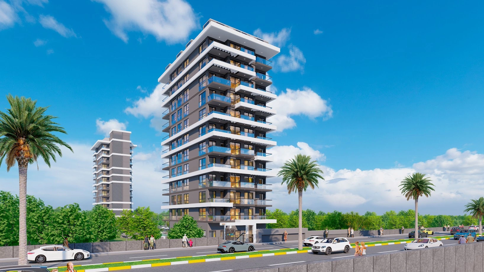 अलान्या, तुर्की में इन्फिनिटी पूल वाले अपार्टमेंट