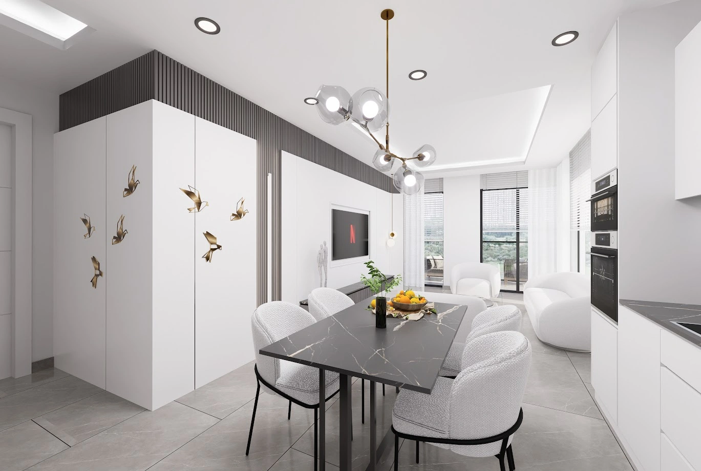 अलान्या, तुर्की में इन्फिनिटी पूल वाले अपार्टमेंट