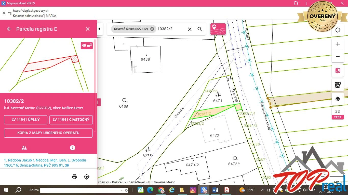 Parcela de 2428 m² en Košice, Eslovaquia