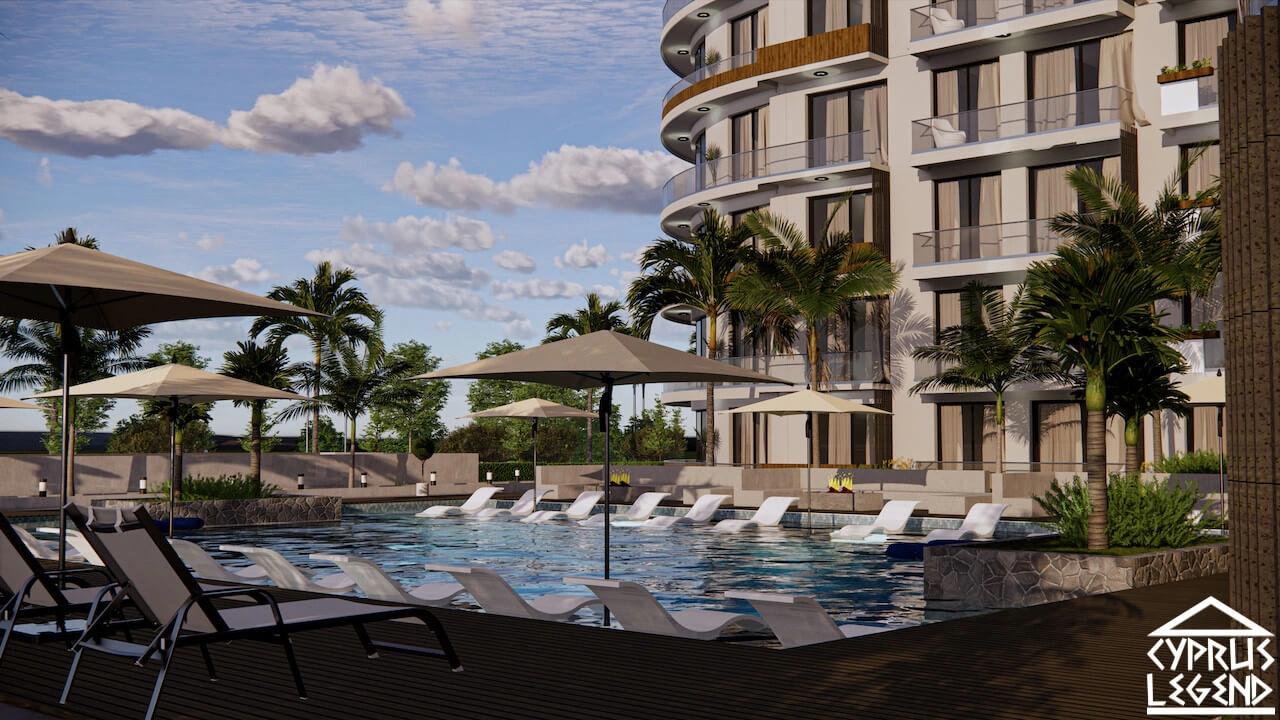 गुज़ेलयुर्ट, उत्तरी साइप्रस में उत्कृष्ट 55 म² अपार्टमेंट