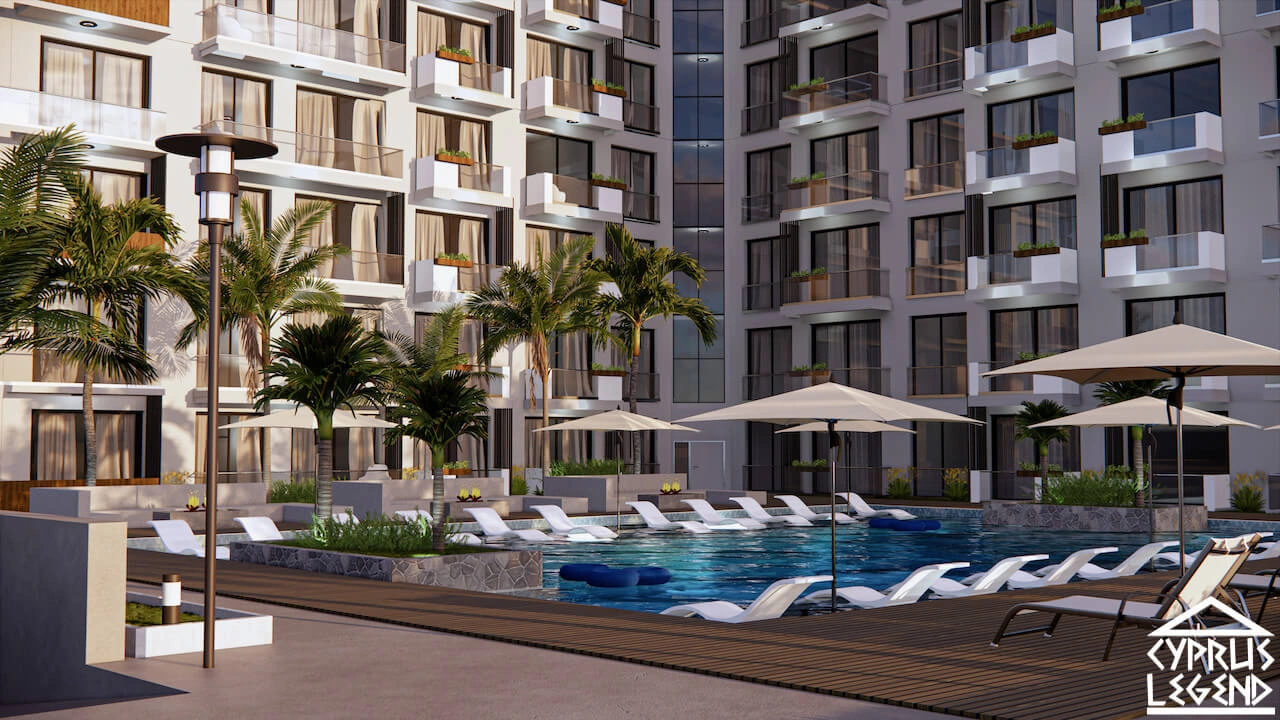 गुज़ेलयुर्ट, उत्तरी साइप्रस में उत्कृष्ट 55 म² अपार्टमेंट