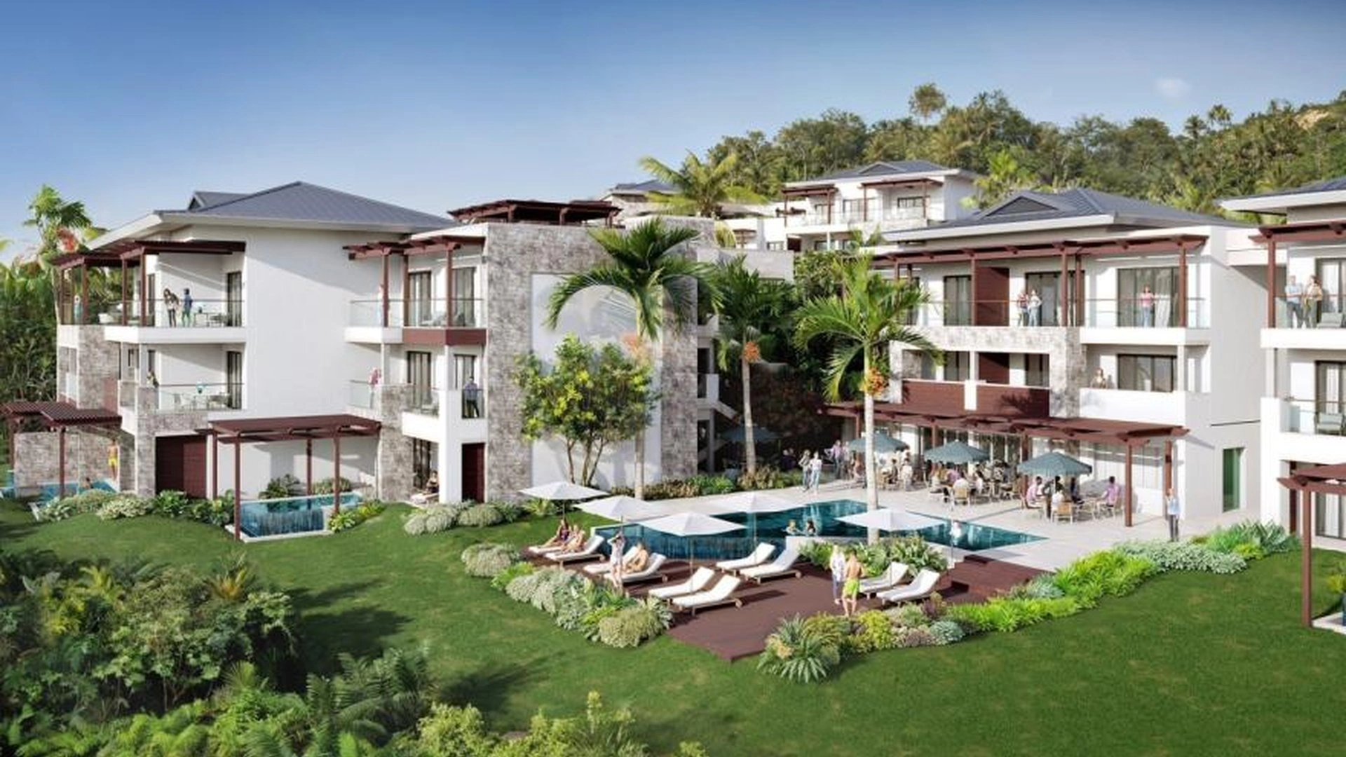 Oceanfront apartment 106 m2 in Anse Boileau on Mahe Island