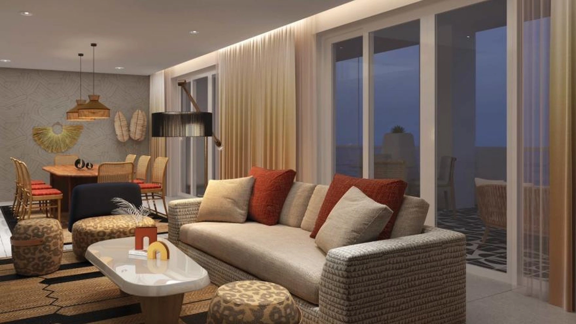 Oceanfront apartment 106 m2 in Anse Boileau on Mahe Island