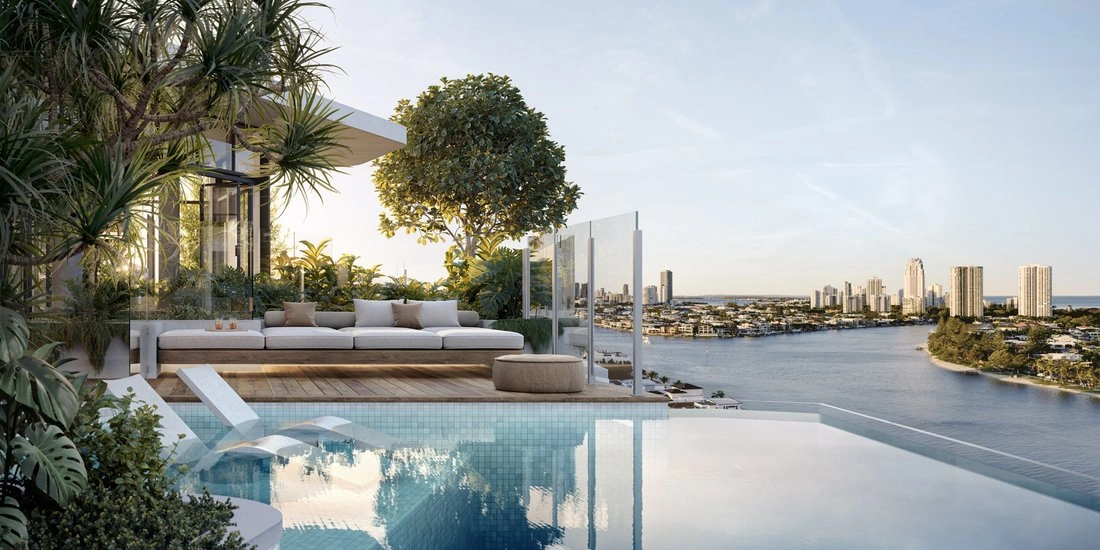 Gold Coast, Avustralya'da gün ışığı alan 2 yatak odalı daire