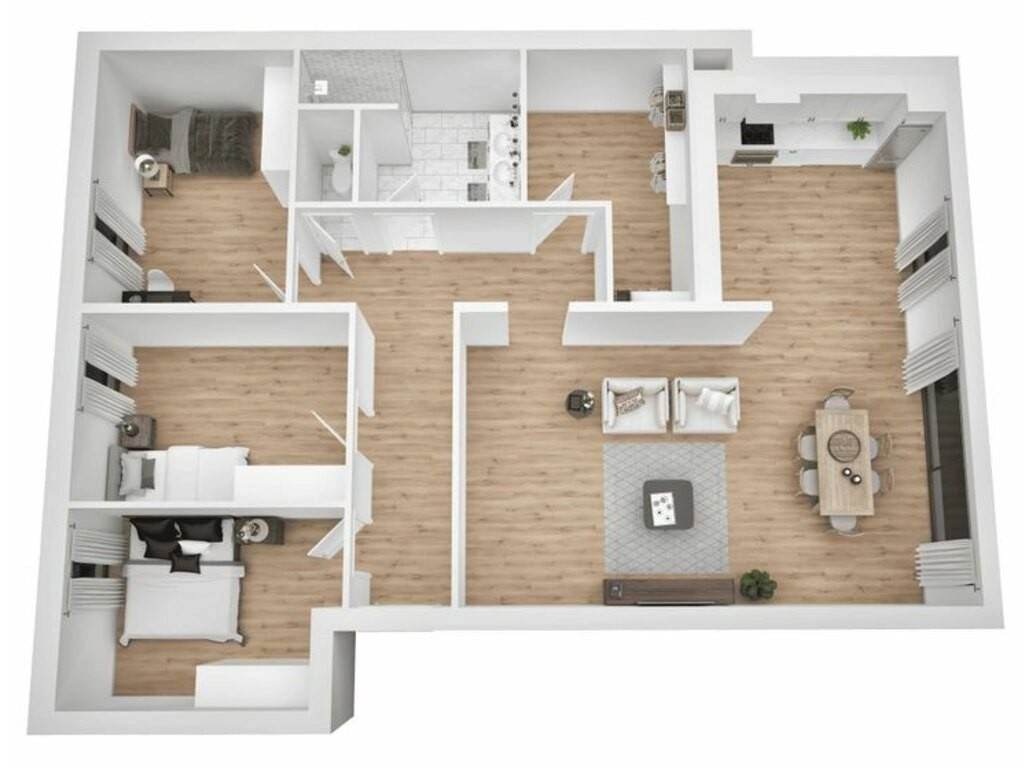 नैमूर, बेल्जियम में 126 m² का 2 बाथरूम वाला आरामदायक अपार्टमेंट