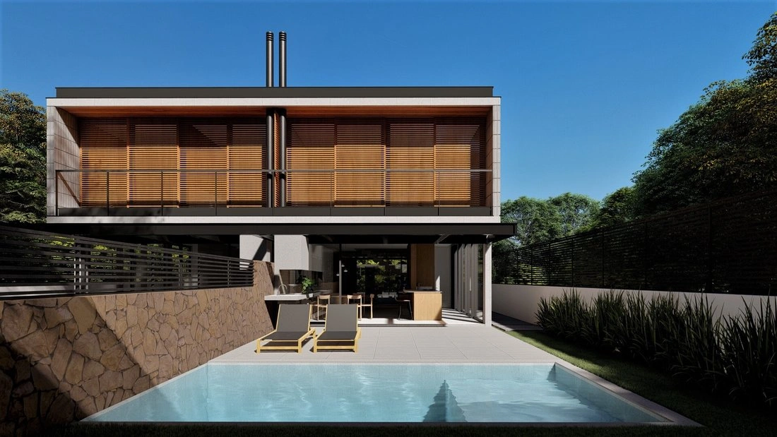 House 264 m2 with indoor pool in Florianopolis, Brazil