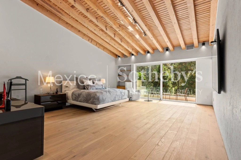 墨西哥城带烧烤区的奢华住宅