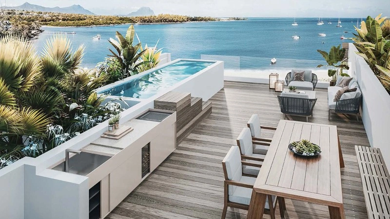 Appartement spacieux 4+1 à Grand Rivière Noir, Maurice