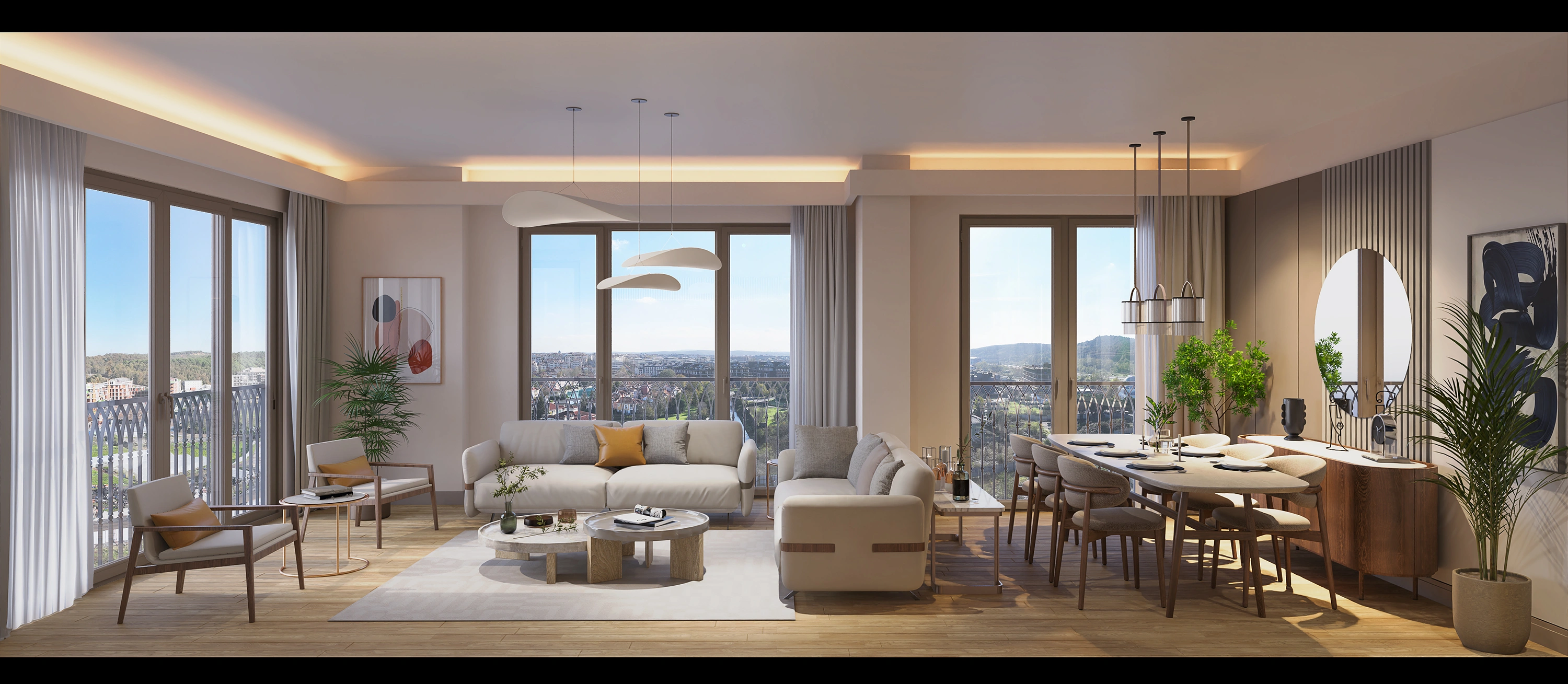 شقة حديثة بإطلالة بانورامية في إسطنبول، تركيا