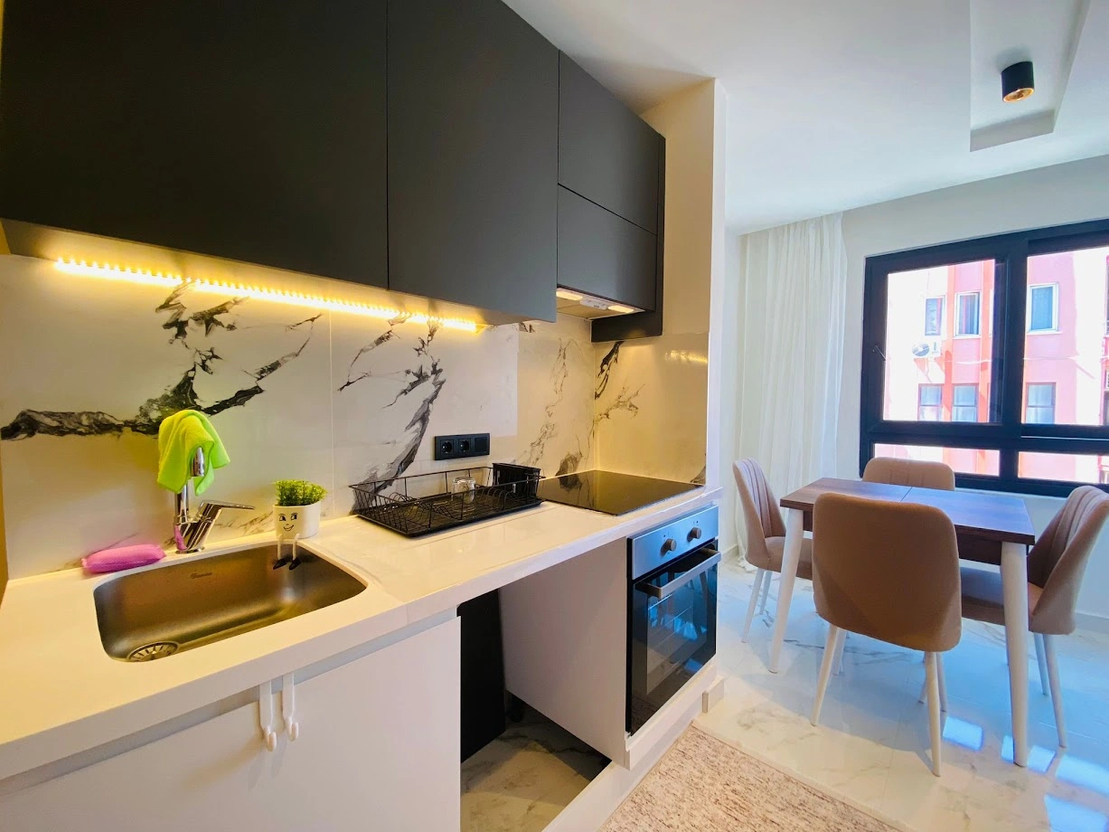 एयर कंडीशनर और सौना के साथ 1+1 अपार्टमेंट — अलान्या