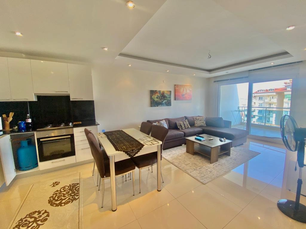 अलान्या, तुर्की में समुद्र दृश्य वाला एक-बेडरूम अपार्टमेंट