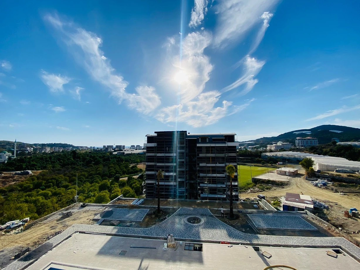 अलान्या में 55 m² का अपार्टमेंट, इनडोर पूल के साथ