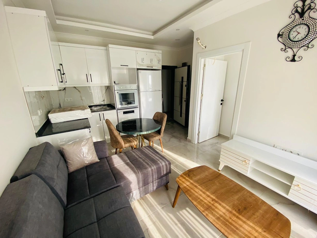 अलान्या में 55 m² का अपार्टमेंट, इनडोर पूल के साथ