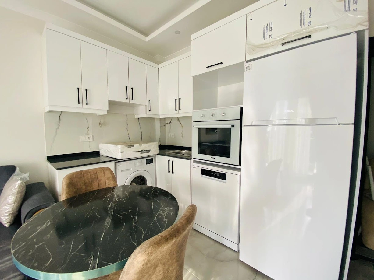 अलान्या में 55 m² का अपार्टमेंट, इनडोर पूल के साथ