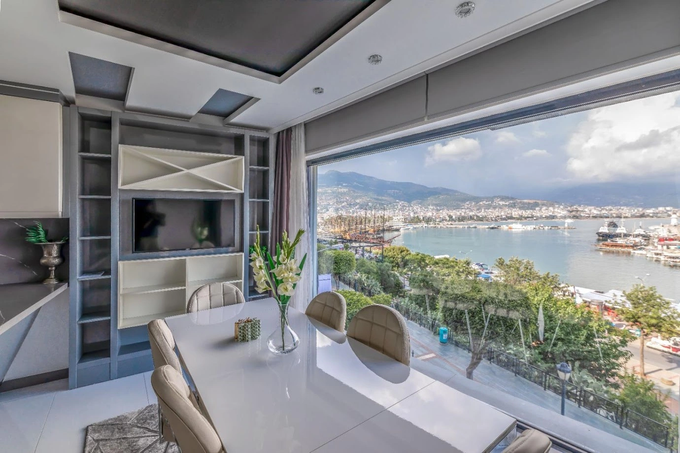 شقة مكونة من 3 غرف نوم بإطلالة على البحر في ألانيا، تركيا