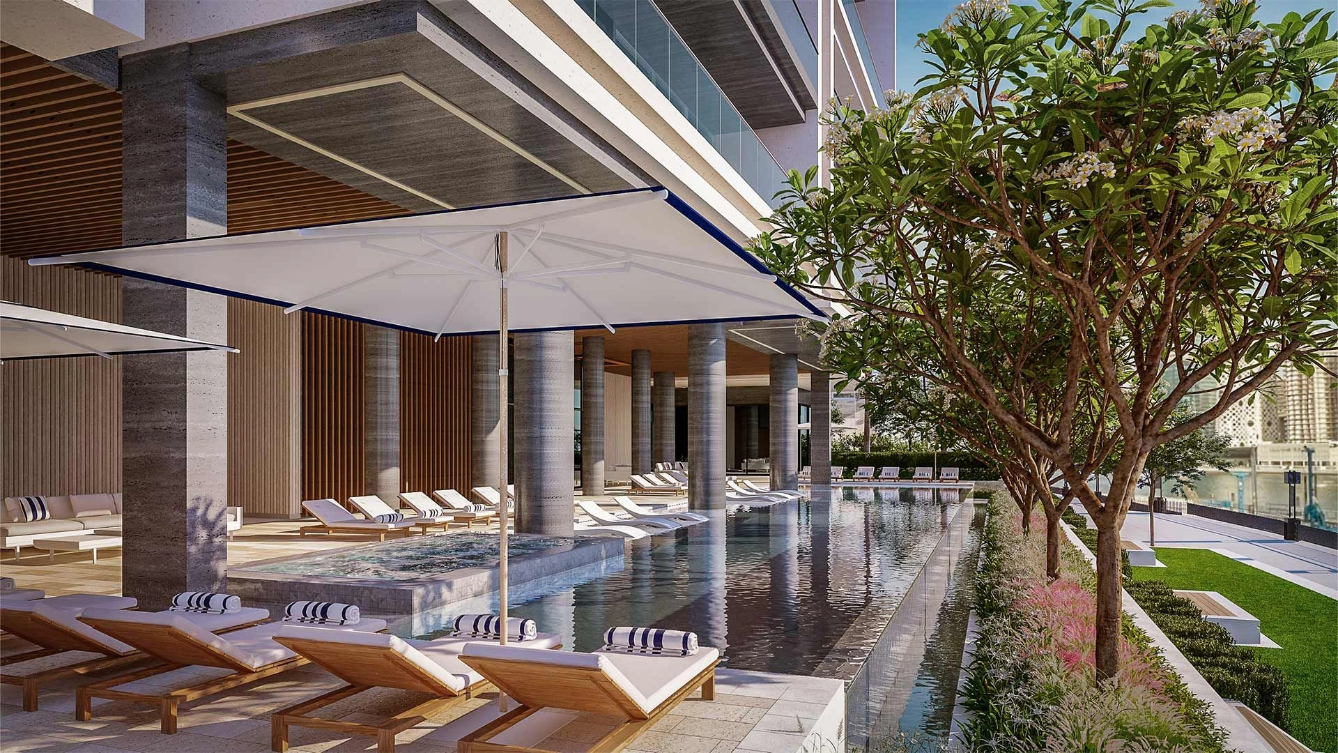 Premium complex of two 52-story skyscrapers