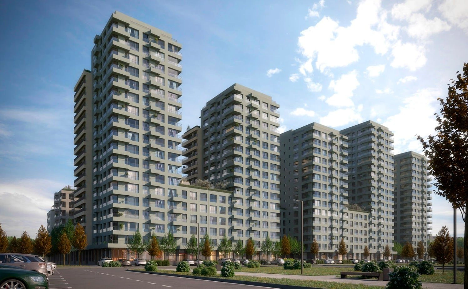 Residential complex is an ensemble of 11 buildings
