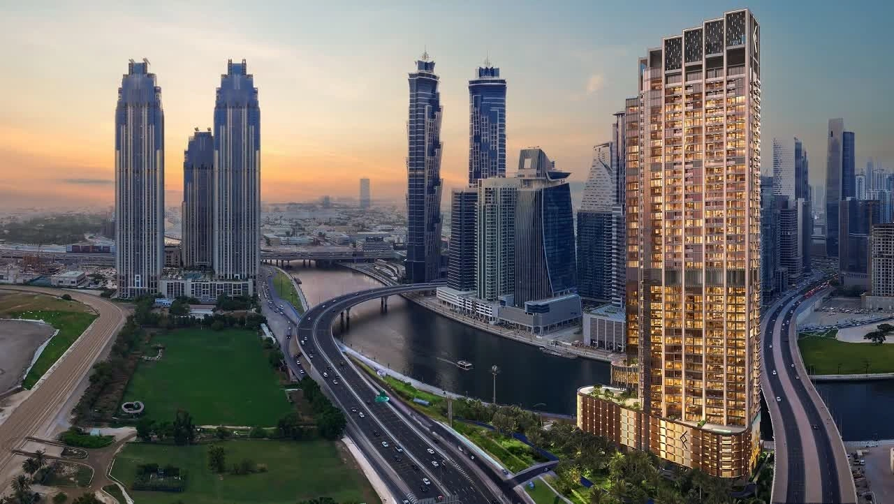 Premium residential complex with a 5-level podium in the Business Bay area