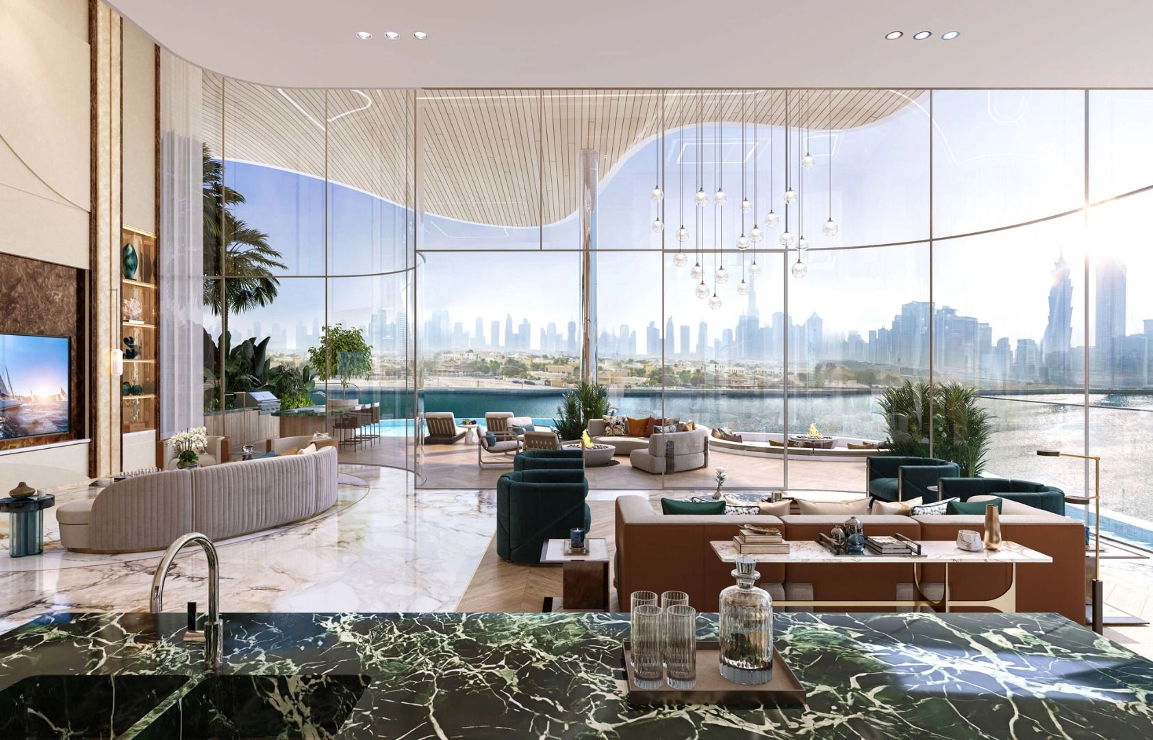 Luxurious complex along the Dubai Canal waterfront