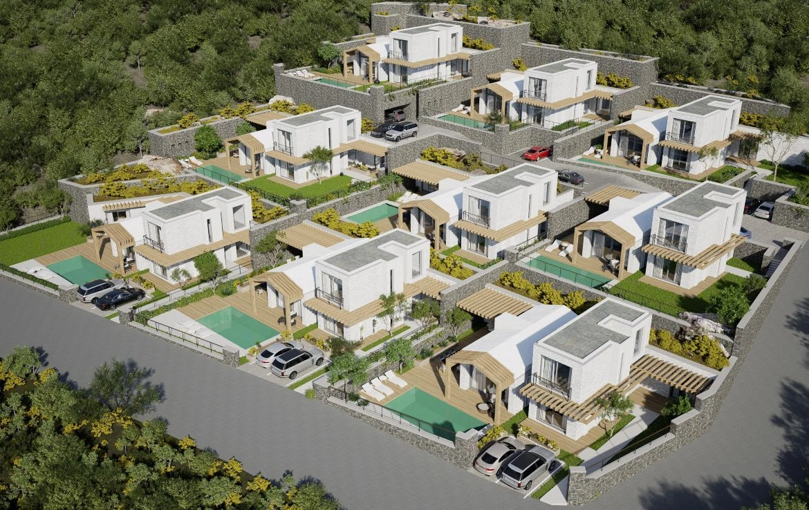 Impresionante complejo de villas en la costa de Bodrum