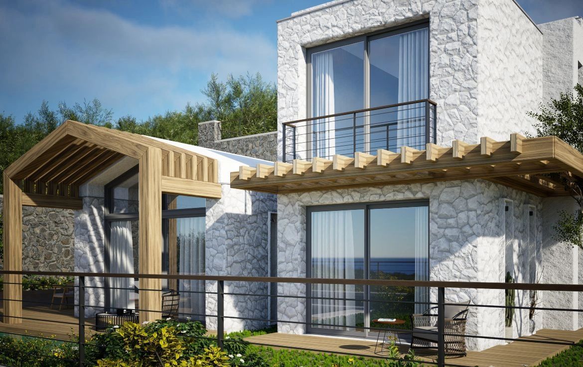 Impresionante complejo de villas en la costa de Bodrum