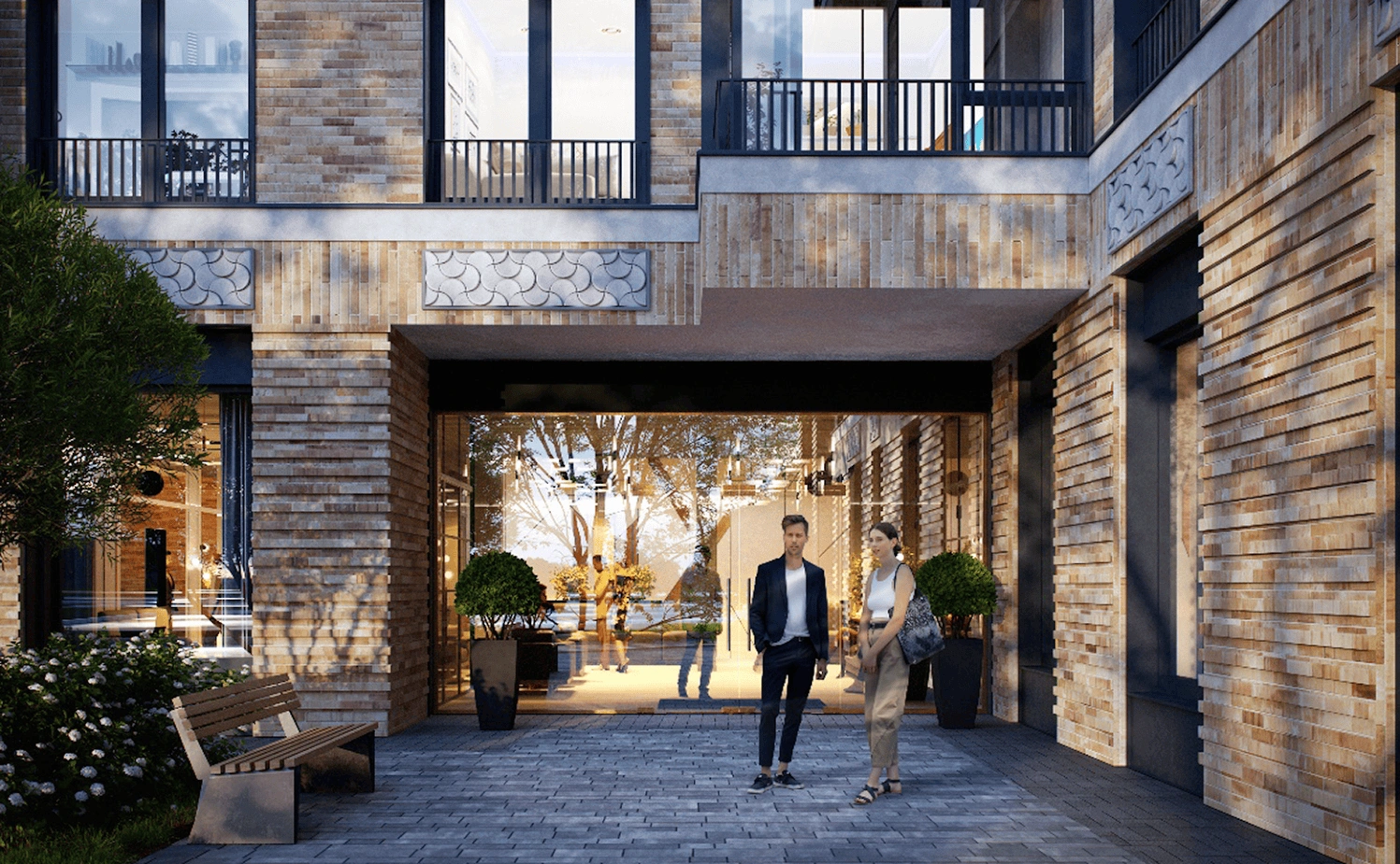 10-storey house with facades with decorative panels