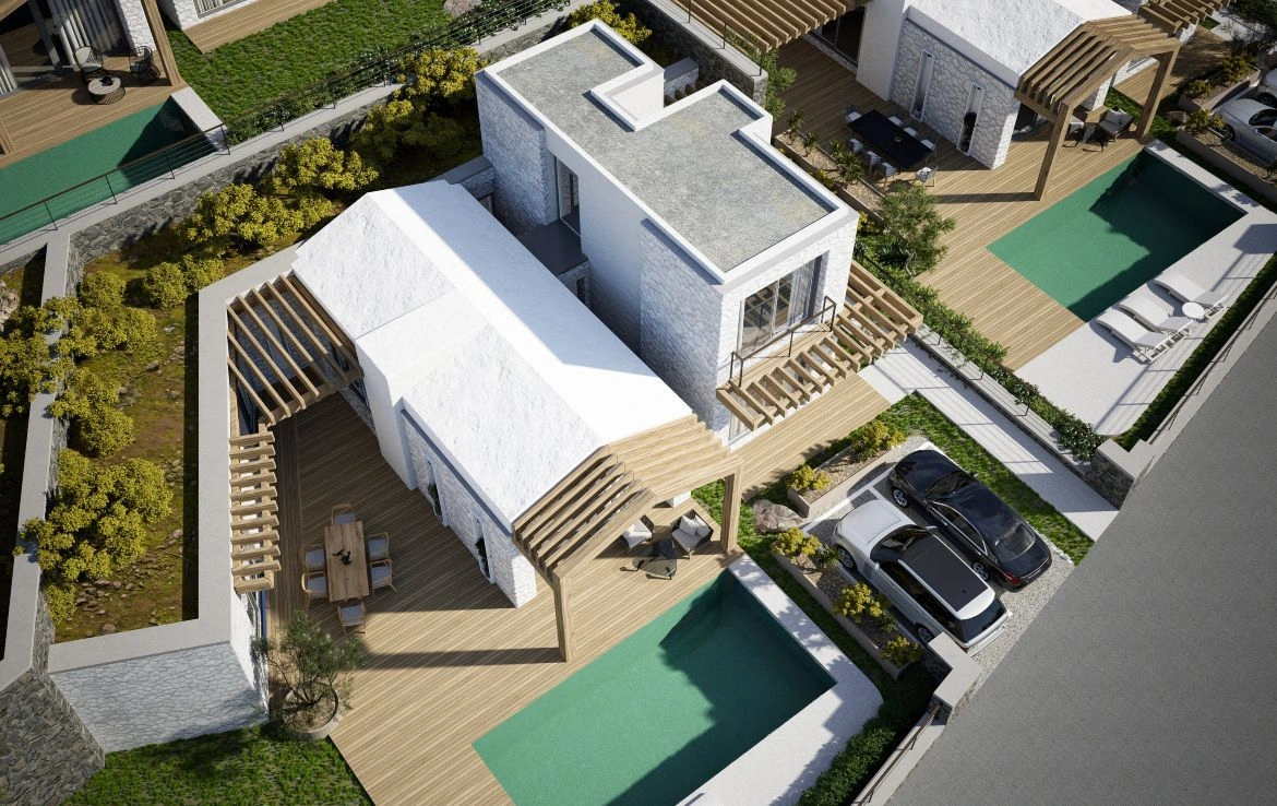 Impresionante complejo de villas en la costa de Bodrum