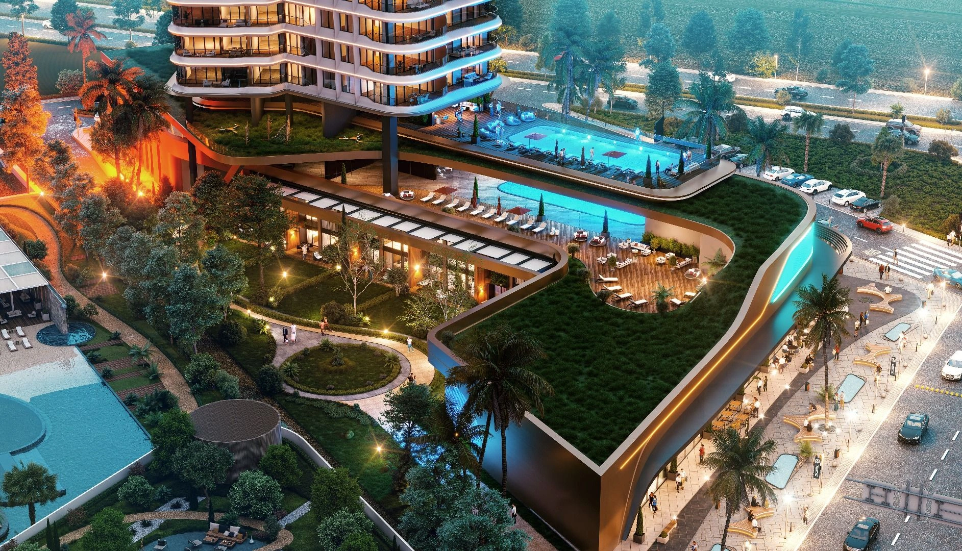 Elite residential complex with sea views in Izmir