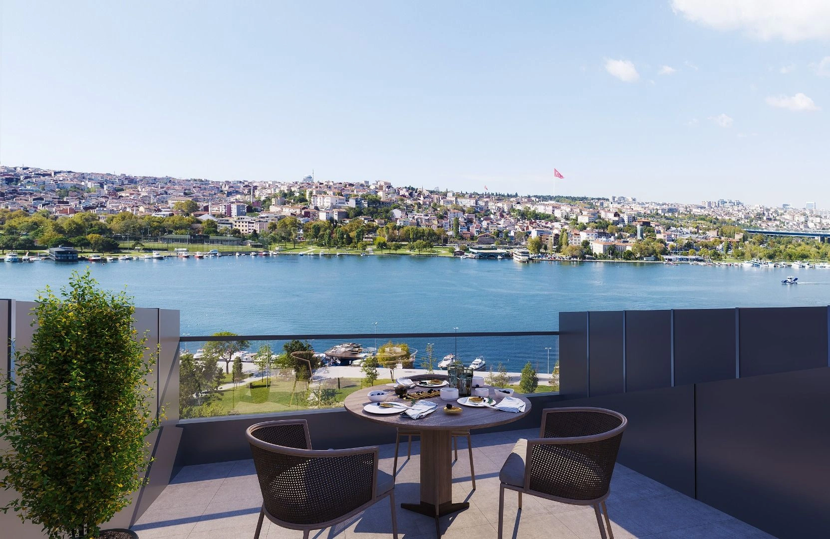 Complex with stunning views of Istanbul
