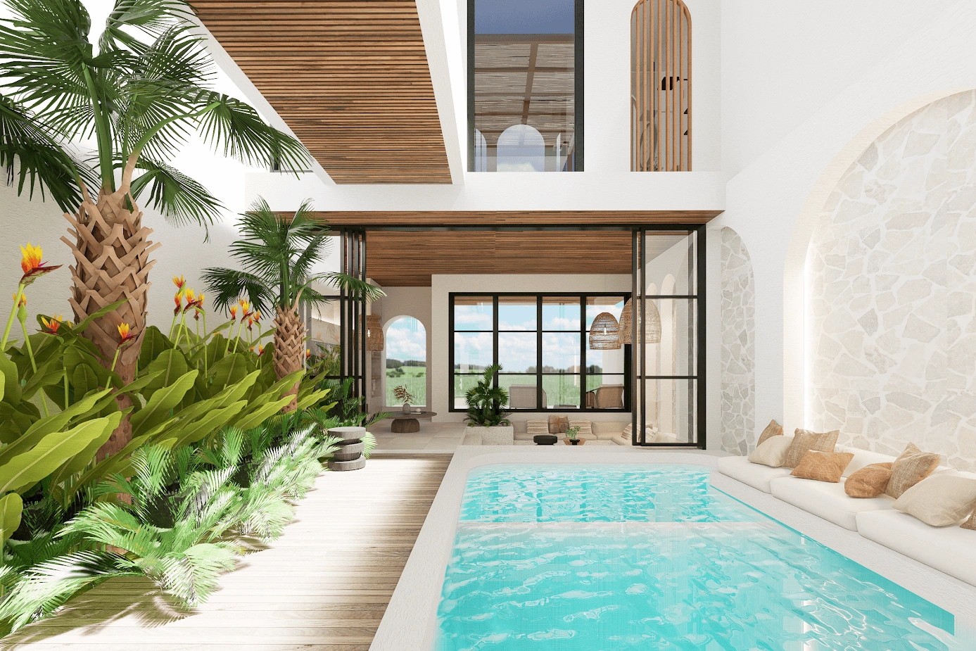 Modern villa 189 m2 with terrace in Bingin, Bali