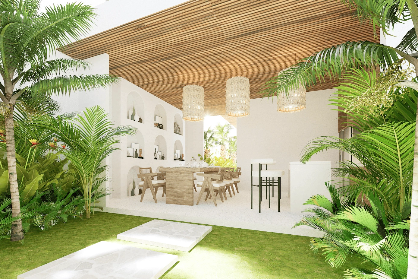 Modern villa 189 m2 with terrace in Bingin, Bali