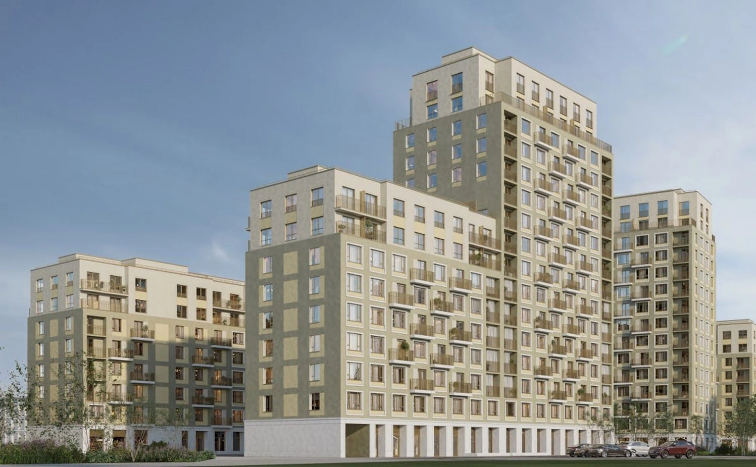 Residential complex is an ensemble of 11 buildings