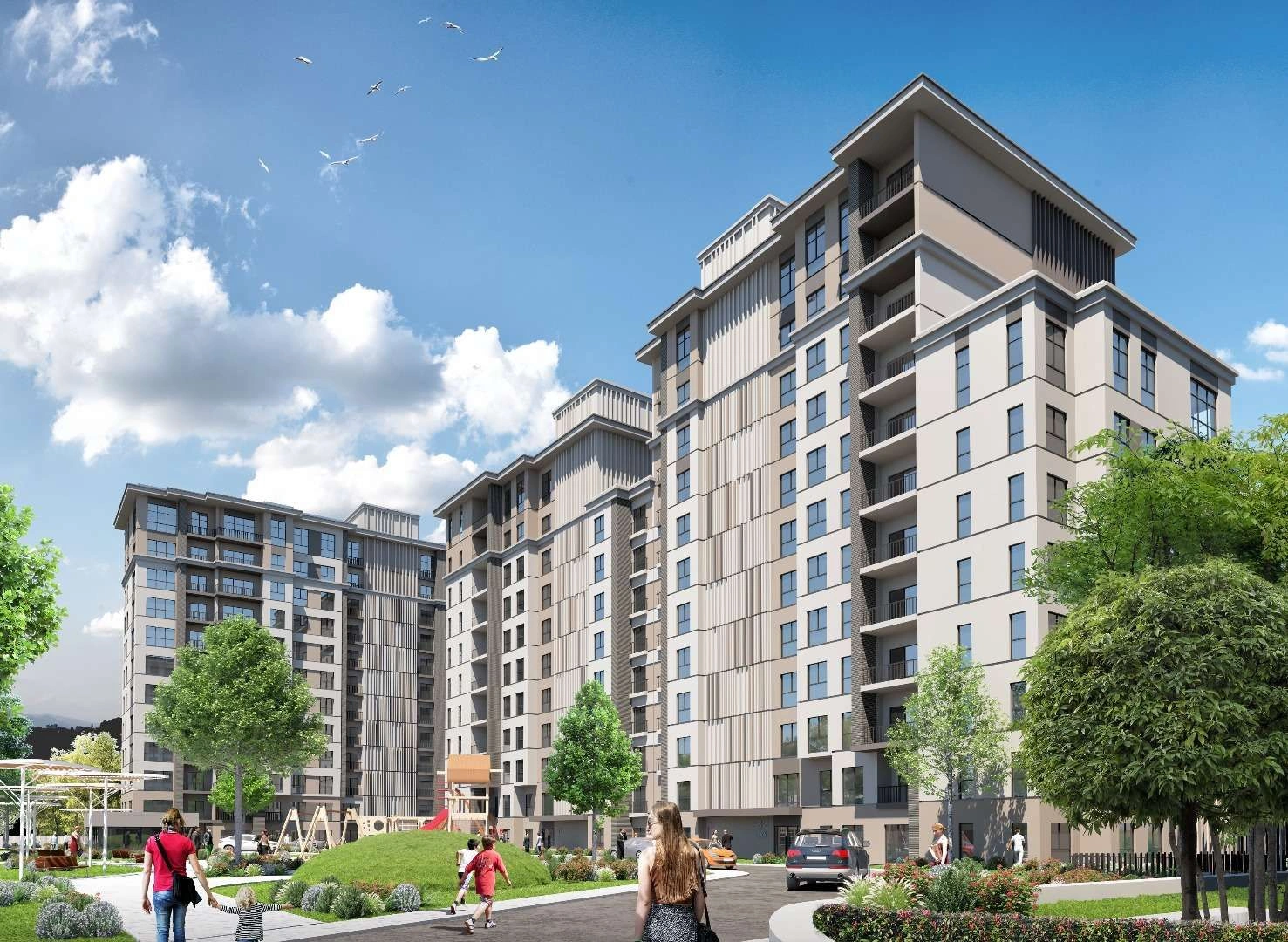 Elite apartment complex in Bahcesehir area of Istanbul