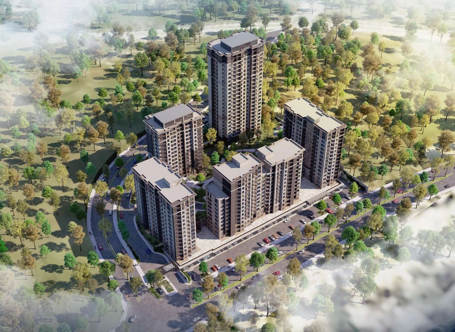 Elite apartment complex in Bahcesehir area of Istanbul