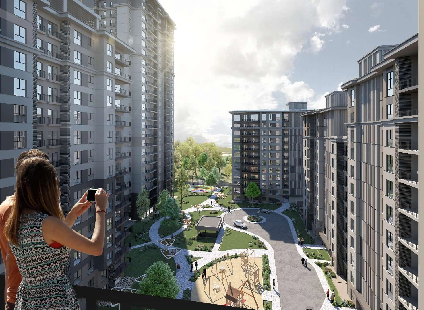 Elite apartment complex in Bahcesehir area of Istanbul