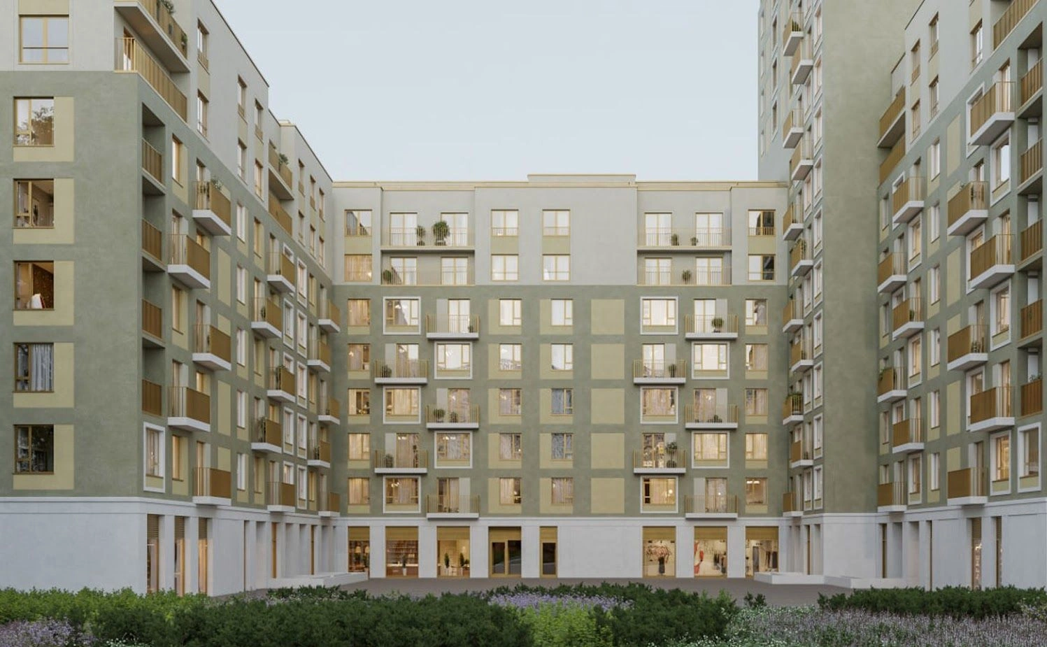 Residential complex is an ensemble of 11 buildings