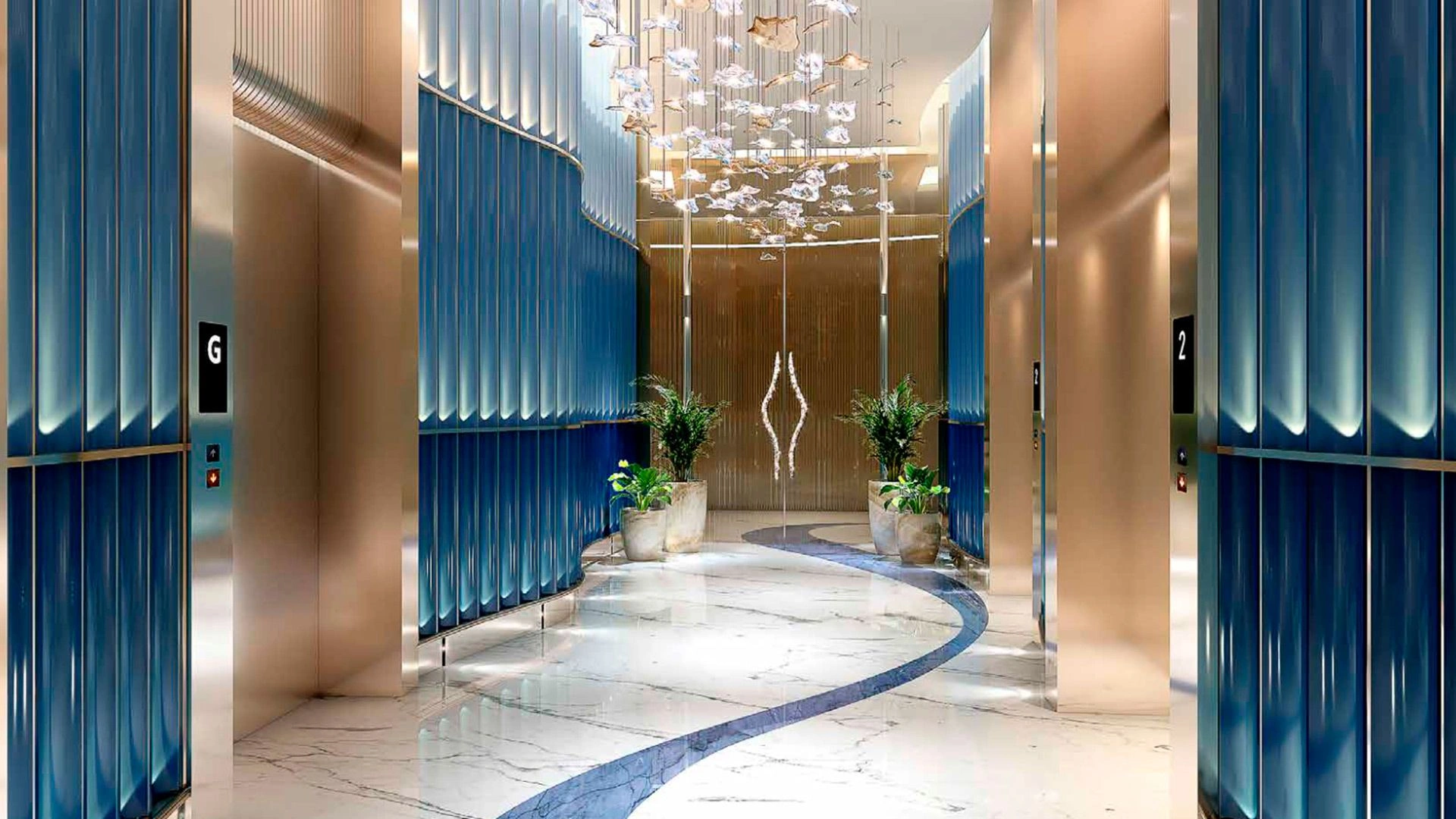 Elite residential complex in the Dubai Maritime City area