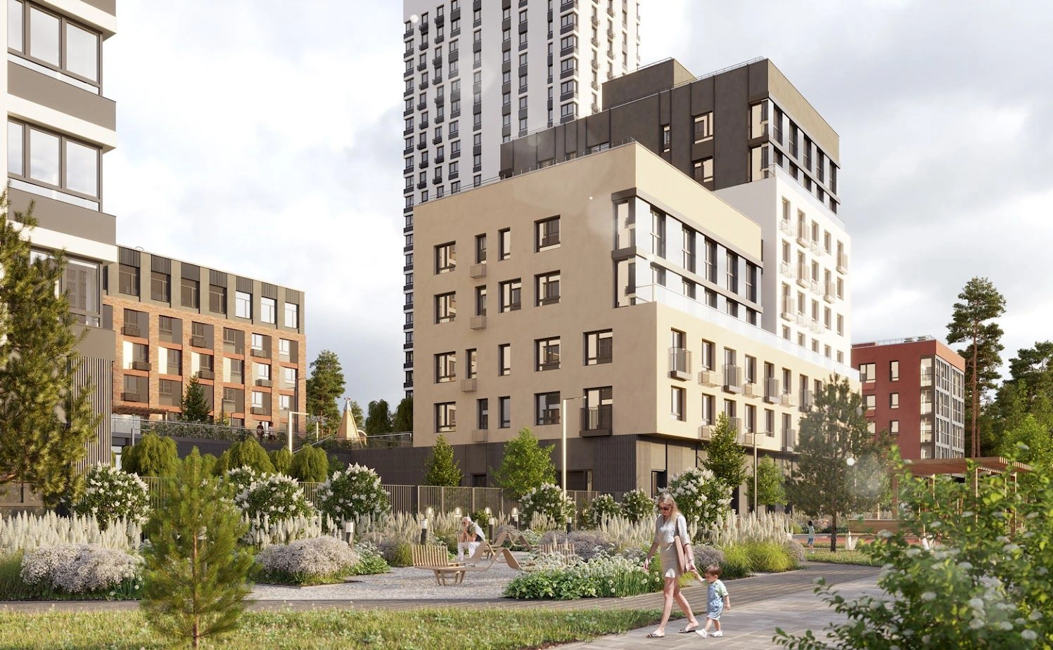 Modern family residential complex in the Verkh-Isetsky district