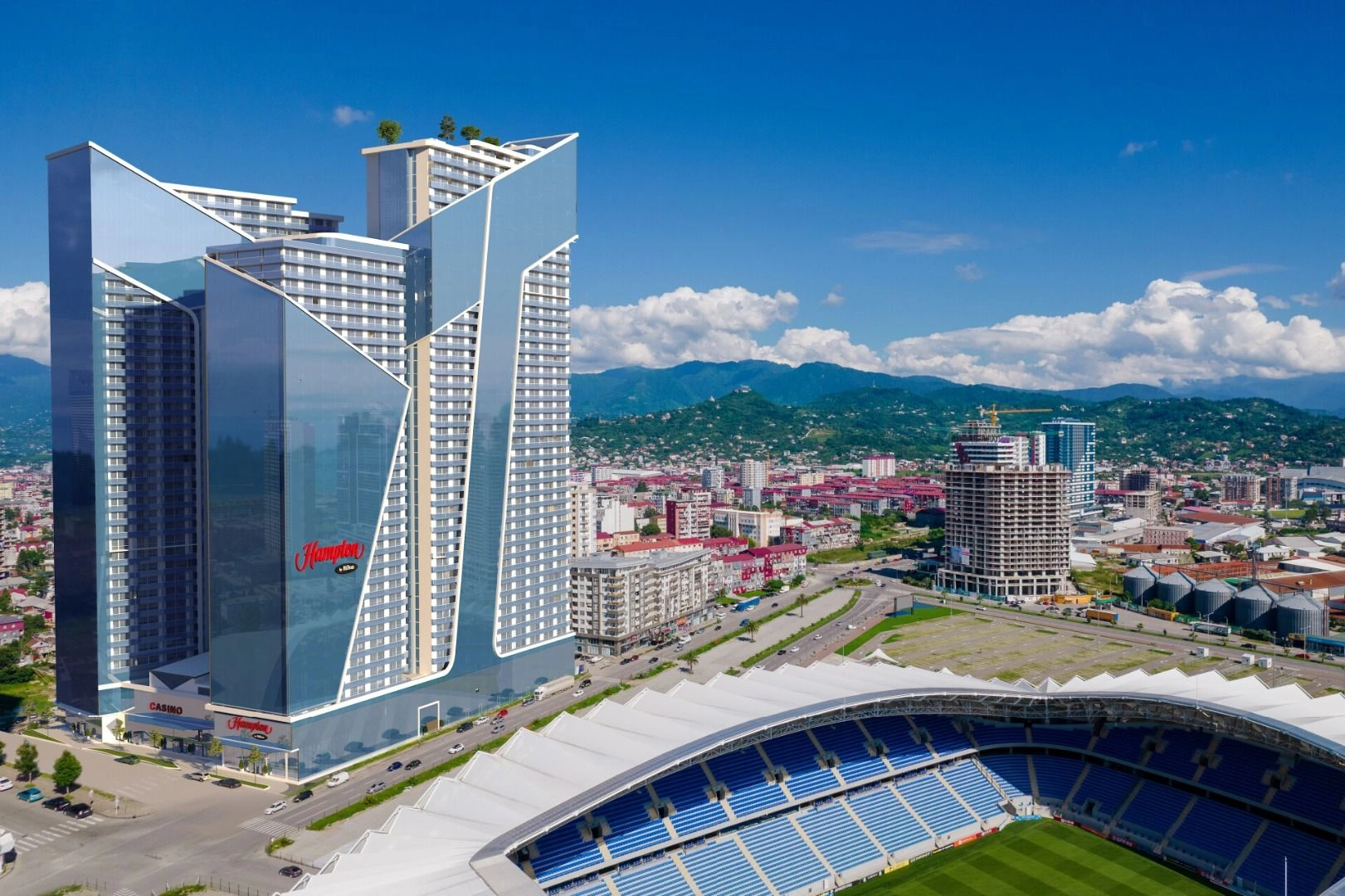 Nuevo complejo residencial moderno y premium