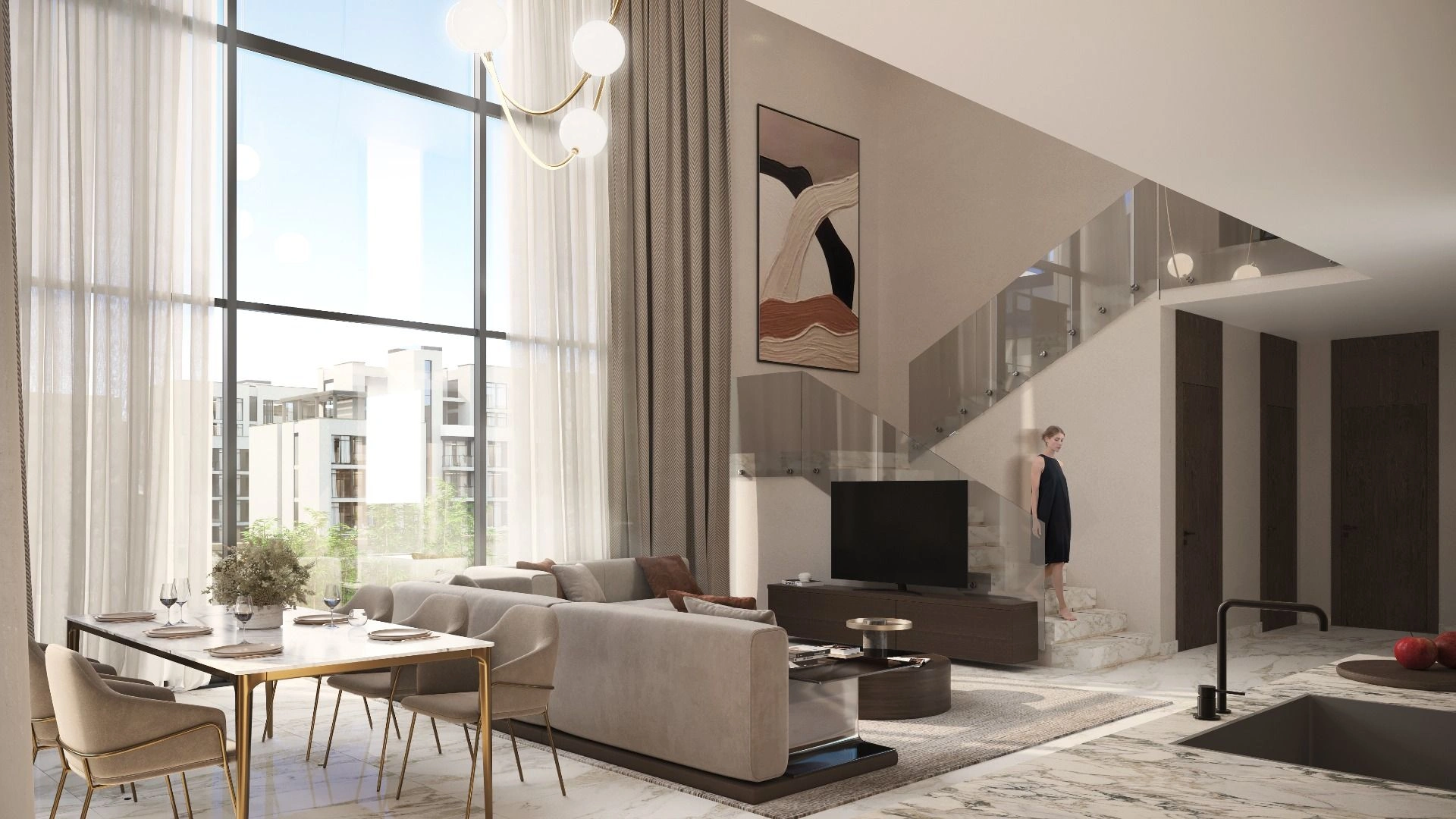 Luxurious project for 844 residences in the UAE Abu Dhabi