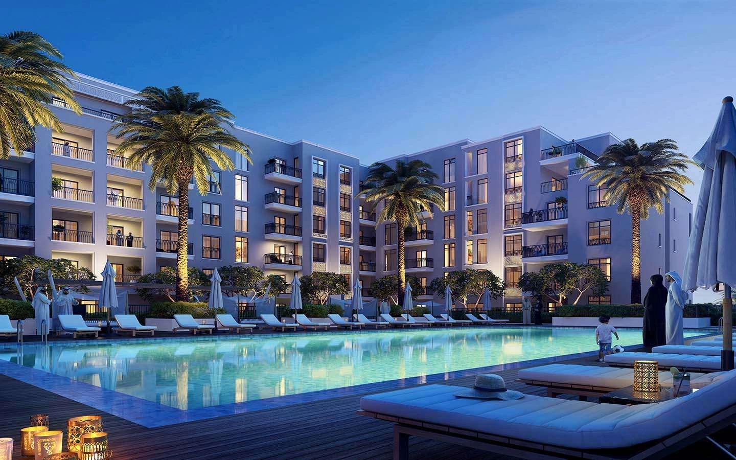 World-class residential complex with access to the beach in the center of the emirate of Sharjah