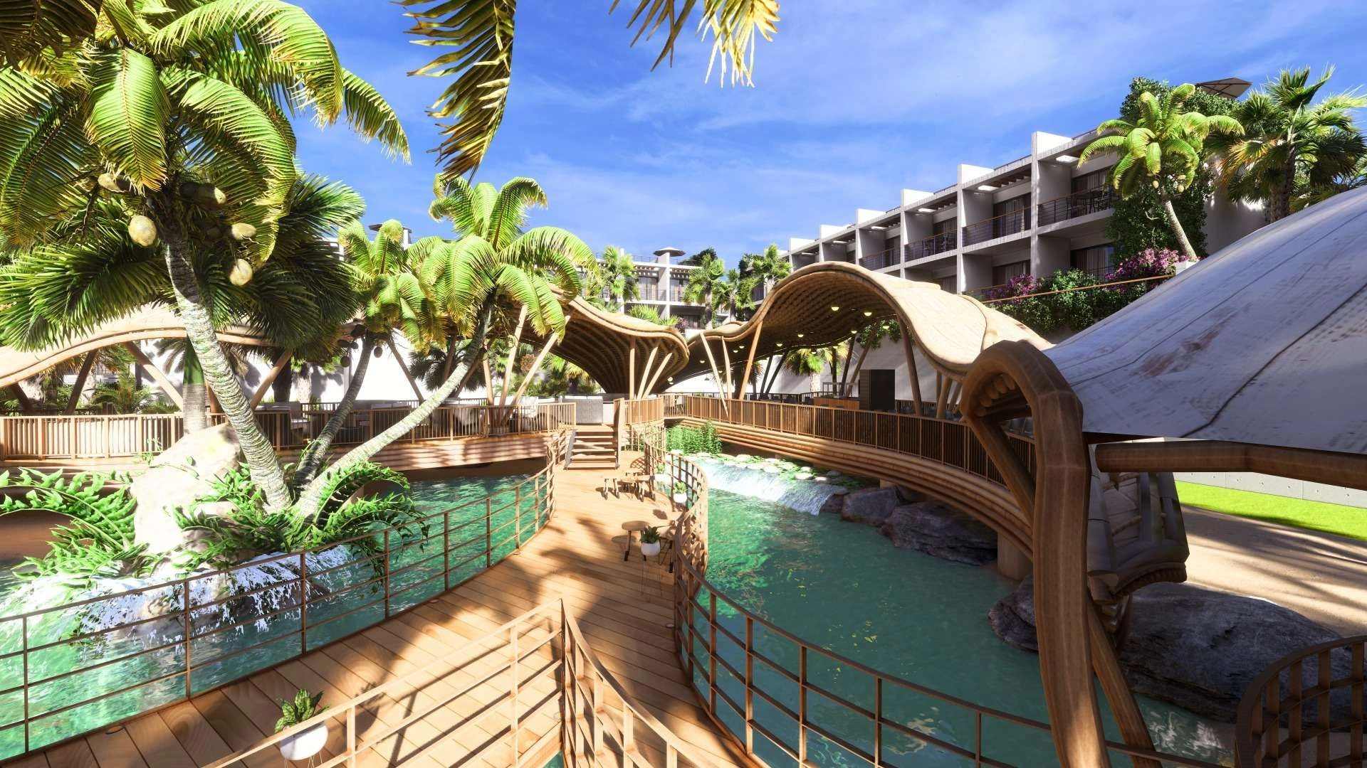 Gated complex of luxury apartments in the Esentepe