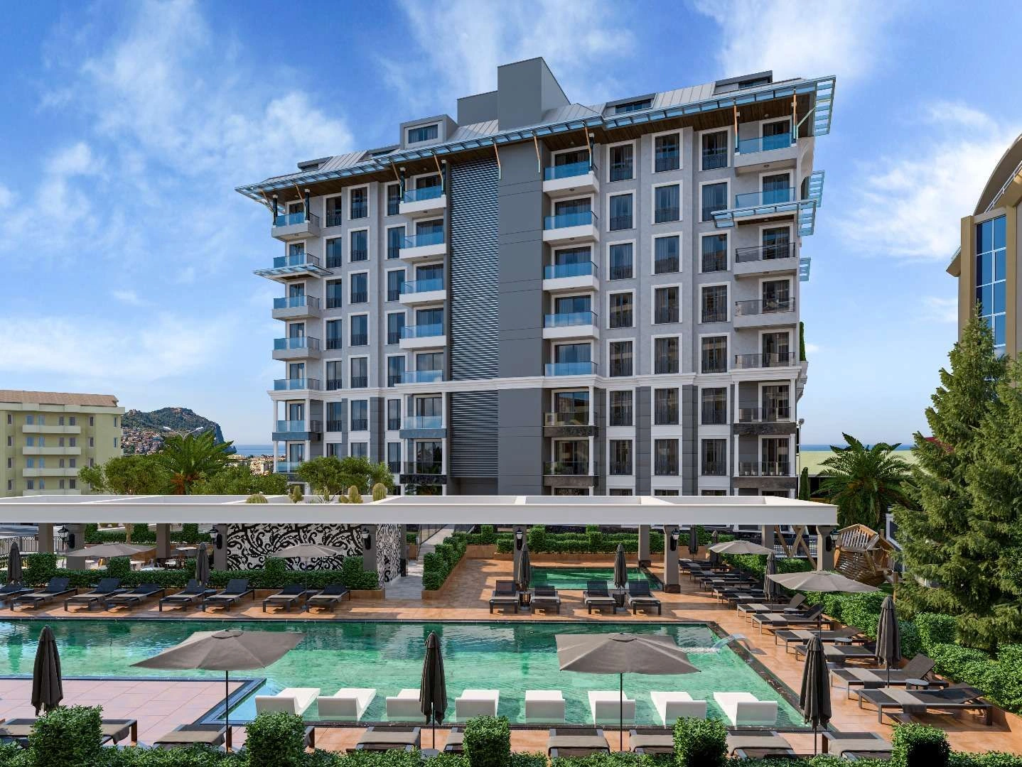 Elite residential complex in center of Alanya
