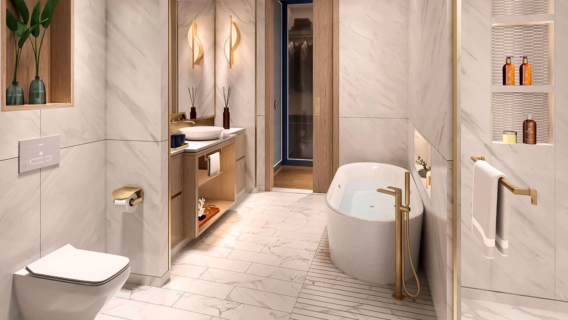 Elite residential complex in the Dubai Maritime City area