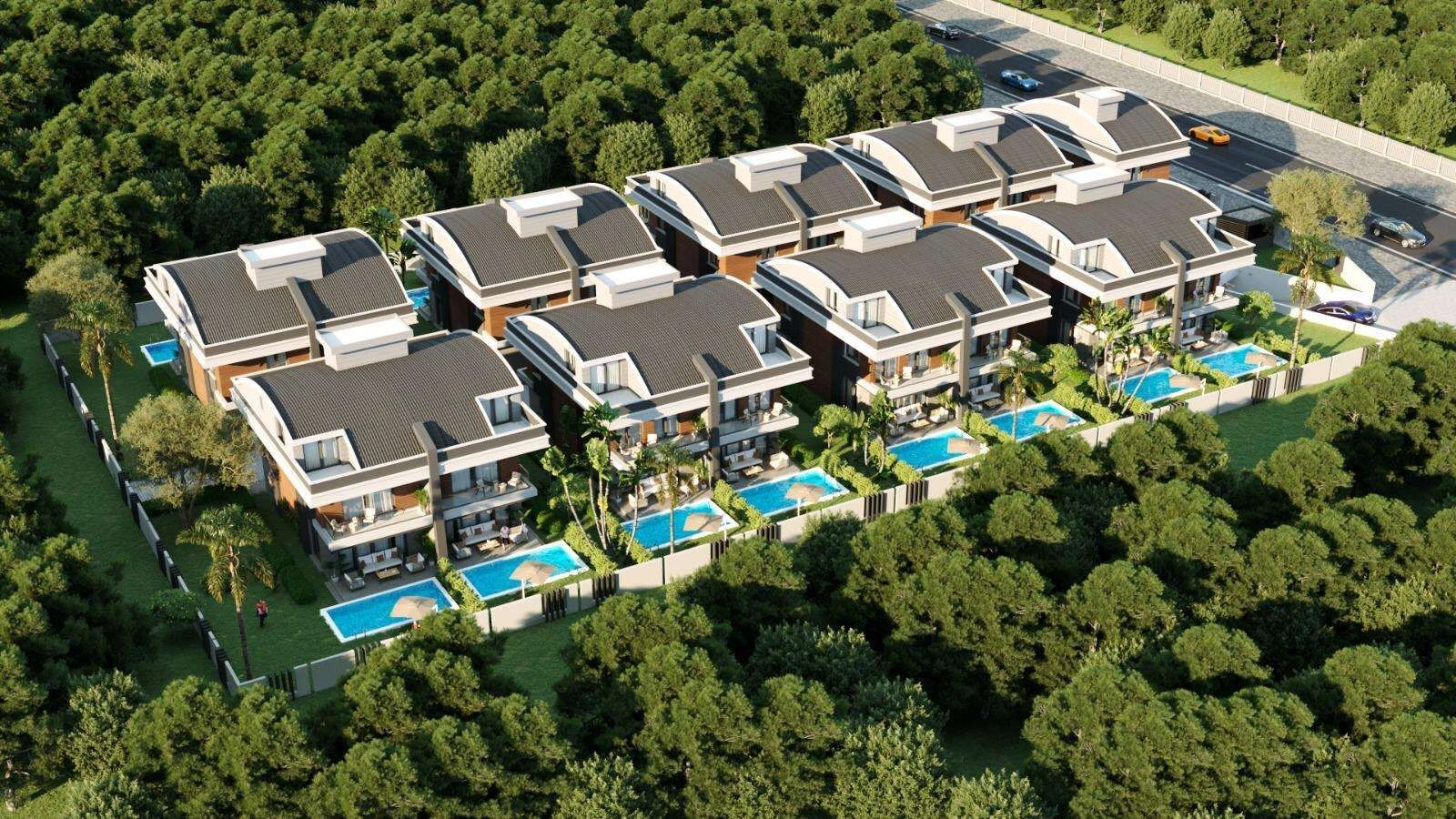 Elite complex of 17 villas in Konyaalti area of Antalya