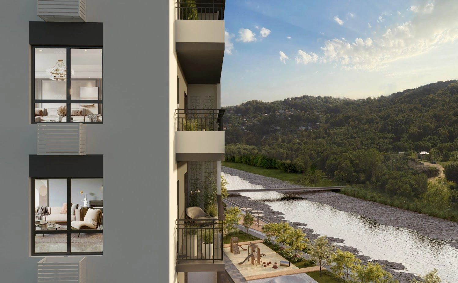 مجتمع مسکونی با ساخت آجر-مونولیتیک