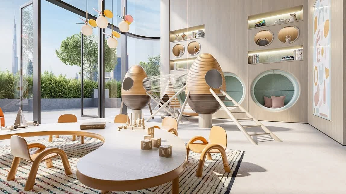 Premium residential complex with a 5-level podium in the Business Bay area