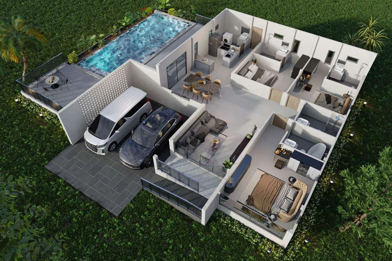 مجمّع فيلات مثالي على شاطئ بانغ تاو في بوكيت